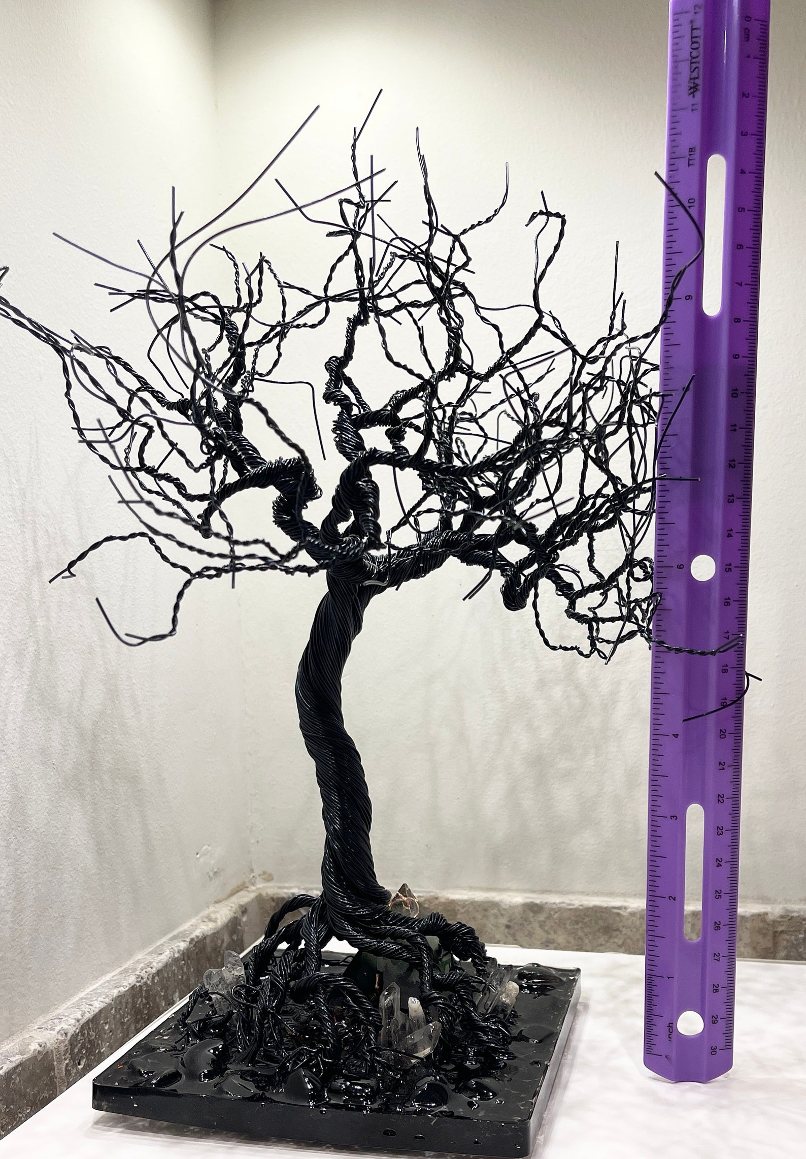Black Wire Tree Sculpture EMF Wire Trees Bonsai Tree Tree Etsy