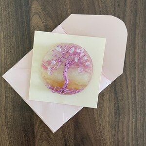 Cartão de felicitações da Árvore da Vida, Wire Art, Árvore Bonsai, Simpatia, Melhoras, Aniversário ou Qualquer Dia em que Você Precisa Dizer Eu Te Amo