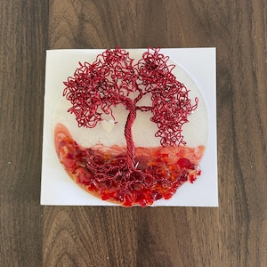 Carte de voeux Arbre de vie, coeur, bonsaï, sympathie, rétablissement, anniversaire ou tout jour où vous devez dire je t'aime