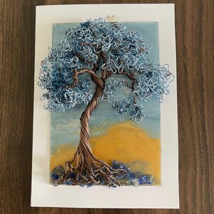 Carte de voeux Arbre de vie, art métallique, bonsaï, sympathie, rétablissement, anniversaire ou tout jour où vous devez dire je t'aime