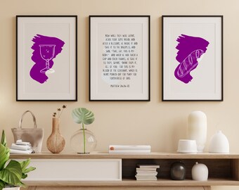 Bread & Wine | Digital Download | Matt 26 | Christian Gift | Liturgical Living | Lent Art | Catholic Home Décor | Bible Verse