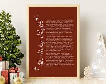 Oh Holy Night | Digital Download | Catholic Gift | Christian Gift | Christmas Gift | Digital Art | Christmas Art | Catholic Home Décor