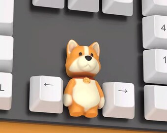 Anime cute pet keycaps, Corgi tiger King Kong Sparky Husky keycaps, Beast up and down key for mechanical keyboard, Gift for gamers