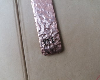 Koperen bladwijzer. Cadeau voor 7e verjaardag. Cadeau voor boeklezer