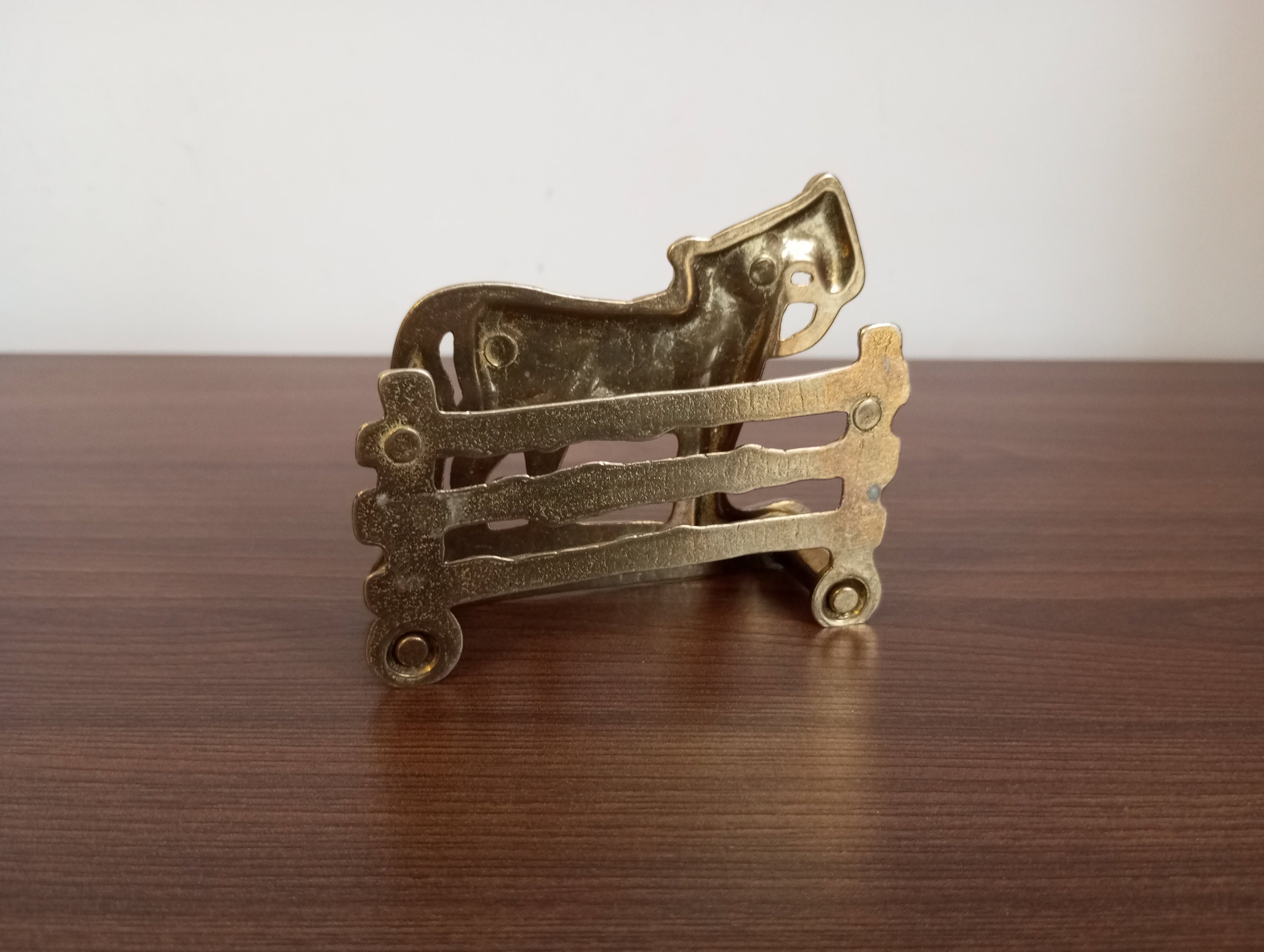 ヴィンテージ真鍮製馬型レターラック - ナプキンホルダー - Etsy 日本