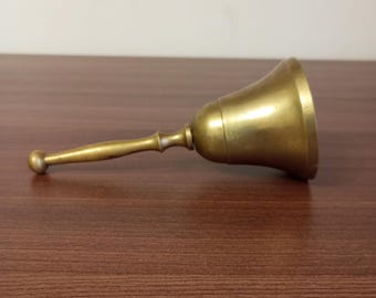 Vintage Messingglocke - Kleine dekorative Glocke, fehlender Klöppel, Sammlerstück Messingdekor