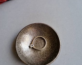 Iron wedding ring dish. Iron engagement ring dish. Jewelry dish. Jewelry bowl. Candle holder. Incense cone burner.