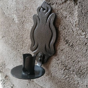 Iron wall sconce. Candlestick Holder for one taper candle. Candle wall sconce. Wall decor.