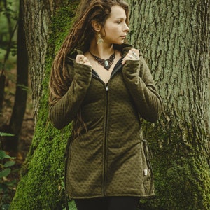 Bosfeeënjasje Levensbloem Elf Pixie Hoodie Psychedelische Festivaltrui Levenszaad Trui Bosgeest Fantasy Cosplay MELWEN