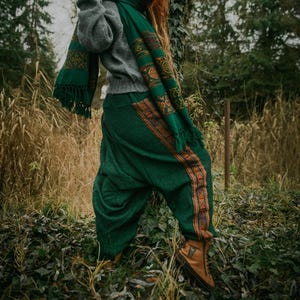 Warme Handgeweven Alibaba Broek – Himalaya Etnisch Patroon – Unisex Boho Harem Yogabroek – Hippie Festival Winterbroek van Acrylwol