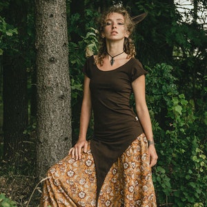 Pixie Fairy Top Elven Shortsleeve Stretchable Top Hippie Psychedelic Festival Yoga ELLANIA