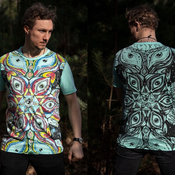 Psychedelic Trippy Eye Women's Golf Shirts