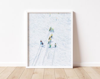 Skiing Downhill Digital Download Art Print