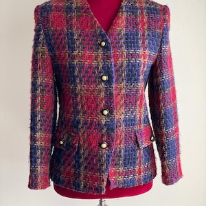 Koret Petites Multi-Colored Tweed Blazer M