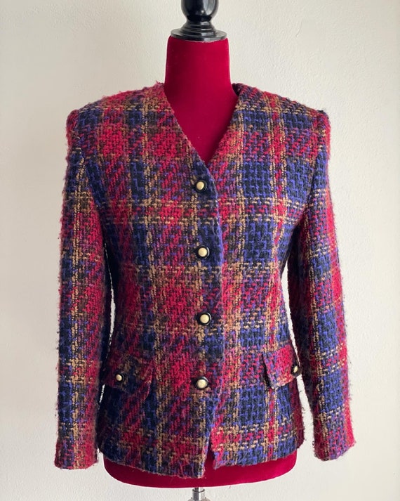 Koret Petites Multi-Colored Tweed Blazer M - image 1