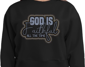 God Is Faithful Spangle Transfer: Christian Bling Heat Transfer