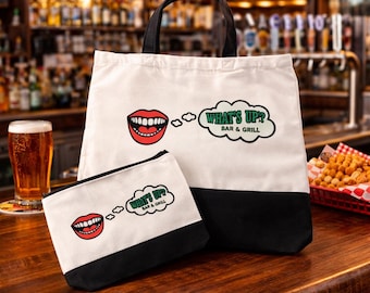 Custom Logo Canvas Tote Bag with Zipper Pouch | Branded Business Tote