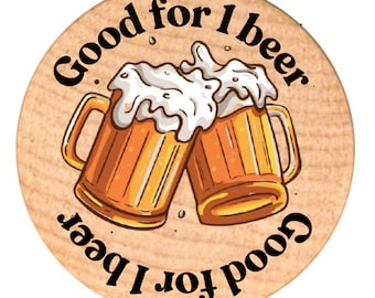 Custom Wooden Bar Tokens: UV Printed Drink Chips