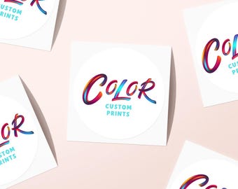 Custom Logo Stickers | Personalized Business Branding Labels (Party Favors)