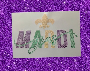 Mardi Gras Spangle Heat Transfer: Festive Bling, 12x9.5 Inches