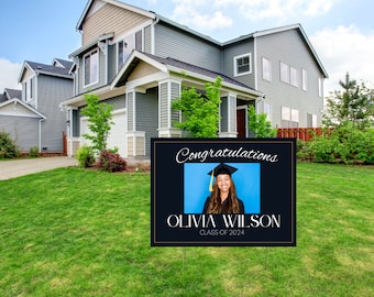 Custom Graduation Yard Sign: Double Sided, Full Color