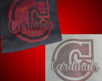 Custom Spangle Shirt Transfer: Cheer & Dance Bling Design (11x13 inches)