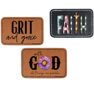Custom Leather Hat Patch/Full Color Printed Hat Patches/Heat Press Hat Patches/Custom Adhesive Leather Hat Patches