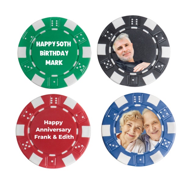 Personalised Drink Tokens On Poker Chips | Free Custom Design