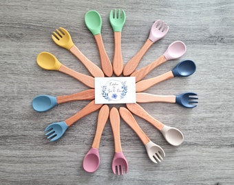 Ensemble de Cuillère et Fourchette Personnalisables pour les Petits Gourmets