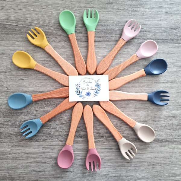 Ensemble de Cuillère et Fourchette Personnalisables pour les Petits Gourmets