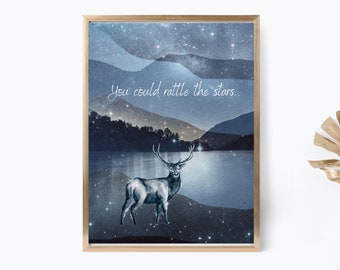 Throne of Glass Inspired Digital Wall Art- You could rattle the stars.