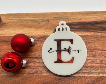 Personalisierte Weihnachtskugel aus Resin/ Christbaumkugel/ Weihnachtsbaumschmuck /Weihnachtsgeschenk/Geschenkidee/Geschenk