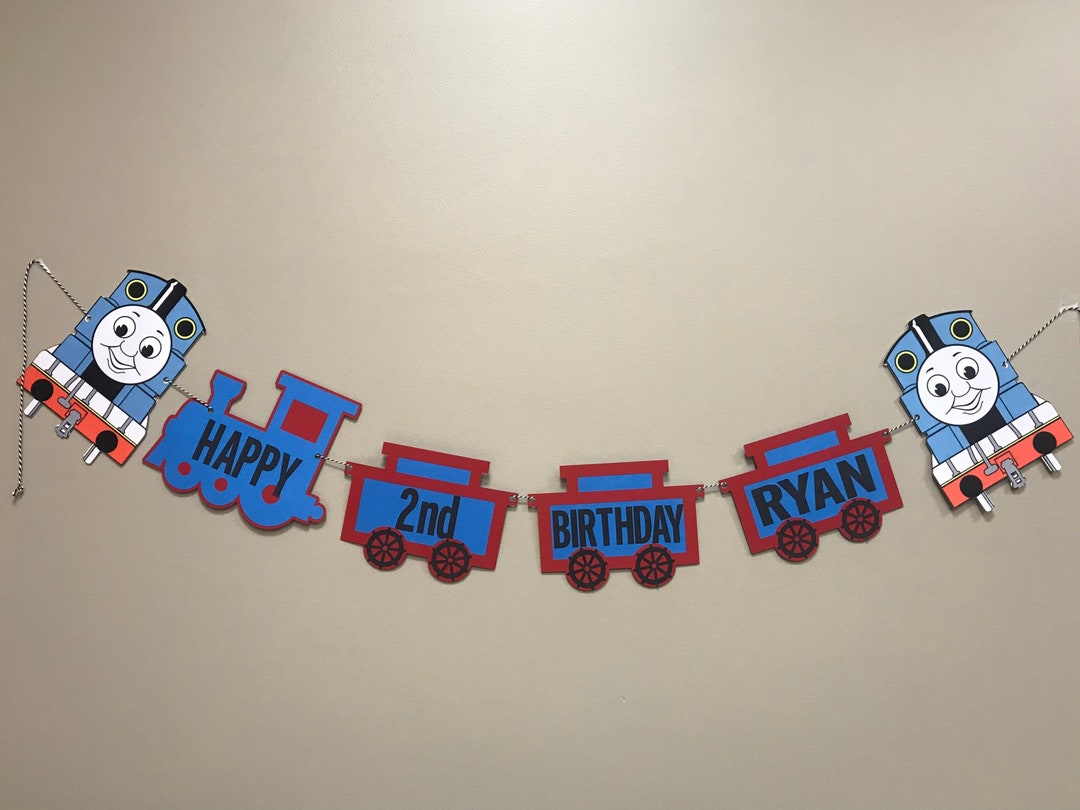 Thomas the Train Birthday Banner - Etsy