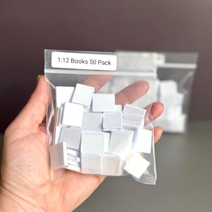 Miniature Blank Books Set 1:12 Scale - 3D Printed DIY Dollhouse Library Decor & Book Nook Inserts, Tiny Books for Miniature Scenes
