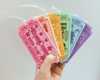 Etiqueta personalizada para equipaje de club de lectura: Etiqueta para mochila o bolso