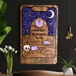 DNF Tarot Card Wall Art - Unique Book Lover Decor, Library Art Print, Mystical Reading Gift, Witchy Home Decoration, Literary Mystic Poster