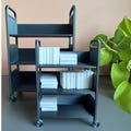 Miniature Library Cart | 1/6 OR 1/12 Scale Dollhouse Furniture - Display Mini Books and Decor