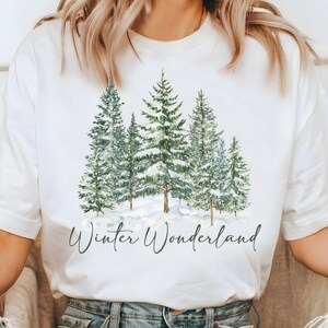 Winter Wonderland SVG, Cozy Snowy Christmas Tree SVG, Layered Holiday Forest SVG Cut File for Cricut & Silhouette, Winter Scene Clipart