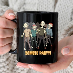 Halloween Zombie Mug, Zombie Party Coffee Mug, Spooky Season, Halloween Horror Mug, Spooky Vibes, Zombie Halloween, Funny Halloween Mug