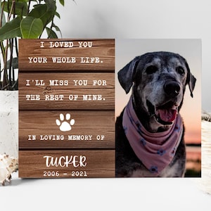 Bereavement Gifts Pet, Dog Memorial Photo Canvas, Personalized Loss of Dog Sympathy Gift, Personalized Dog Canvas, Pet Memorial Keepsake