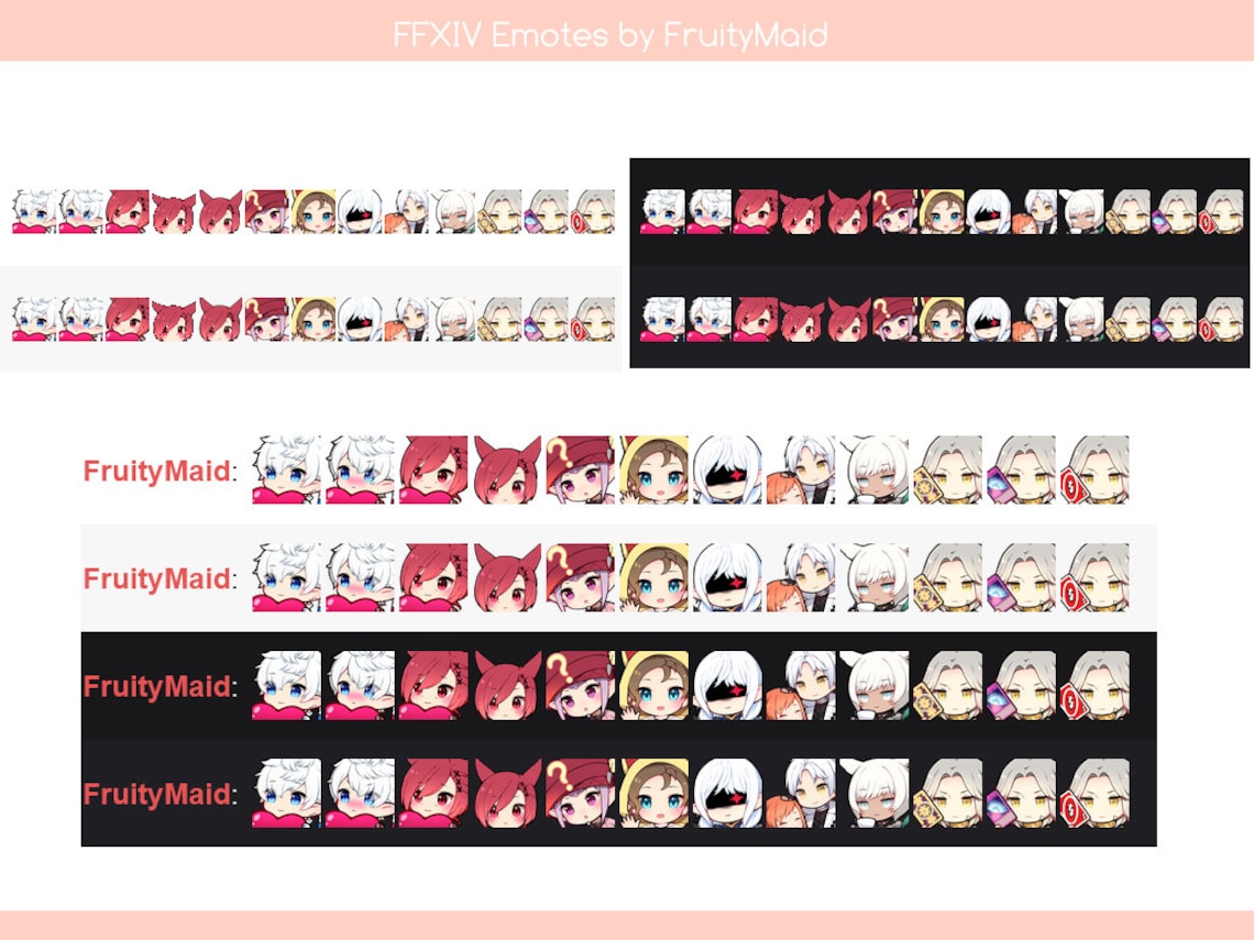 FFXIV Emote Set 2 Etsy
