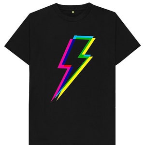 Neon Lightning Bolt Mens Womens Kids T Shirt