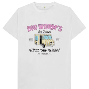 Big Worm&#39;s Ice Cream What&#39;chu Want? Los Angeles California Kids Womens Mens T Shirt