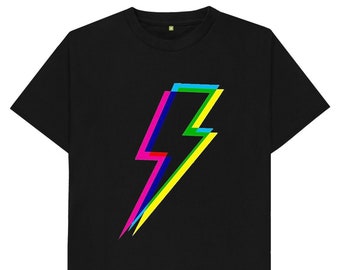 Neon Lightning Bolt Mens Womens Kids T Shirt