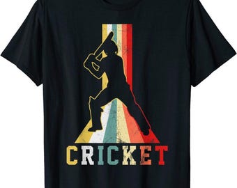 Cricket Sports Graphic Minimal Classic Game Mens Womens Kids T Shirt