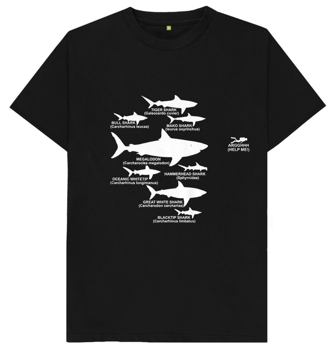 Shark Hierarchy Fishing Diver Diving Mens Womens Kids T Shirt Etsy UK