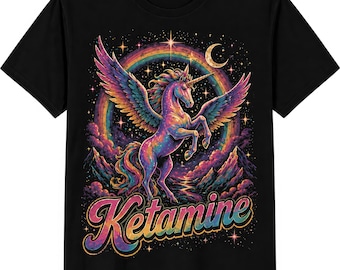 Ketamine Horse Funny Drug Meme Graphic Mens Womens Kids T Shirt