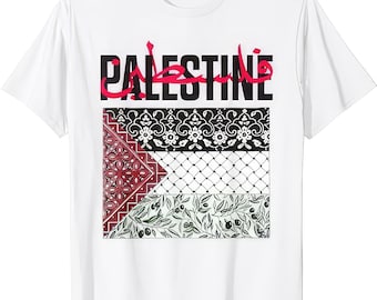 Palestine Flag Love Heart National Pride Graphic Mens Womens Kids T Shirt