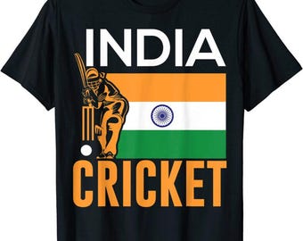 India Cricket Sports Fan Team Pride Graphic Mens Womens Kids T Shirt