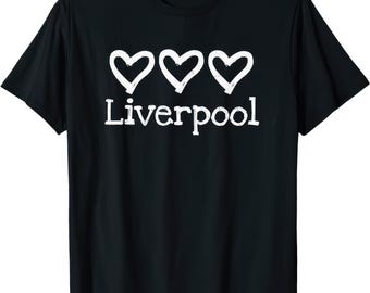 Love Heart Liverpool England Rustic English Hearts City Pride Shirt Tee